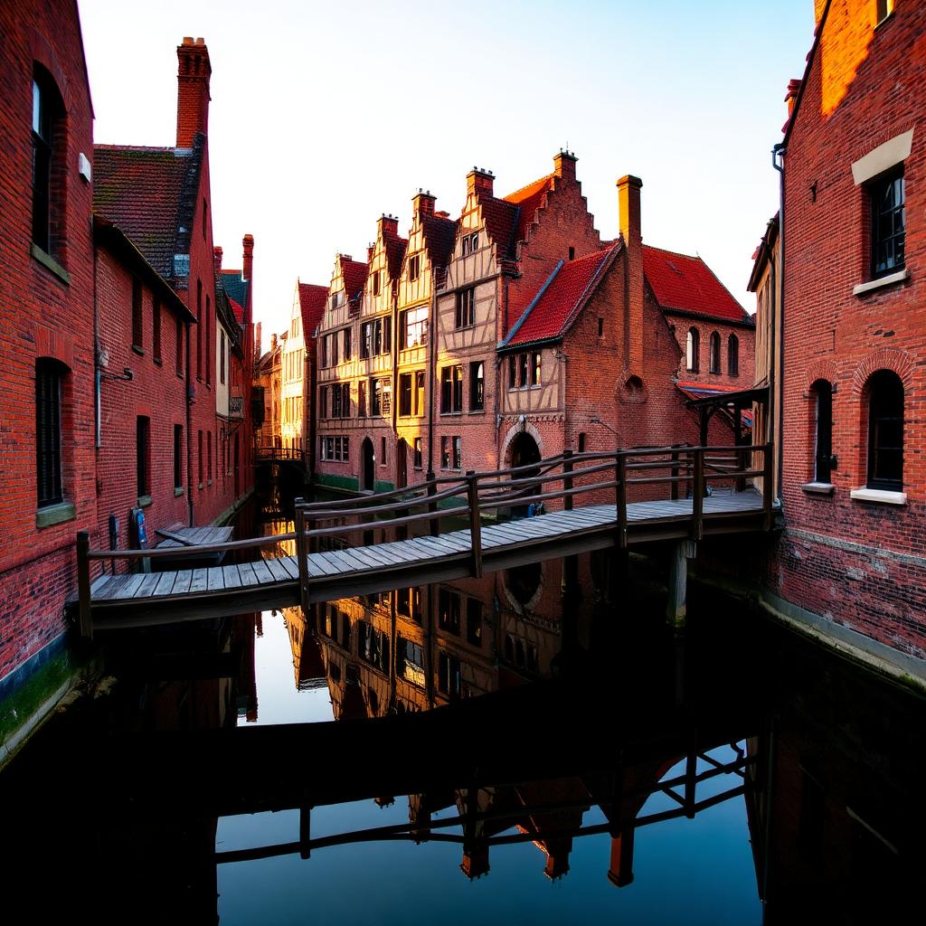 Bruges canal reflections