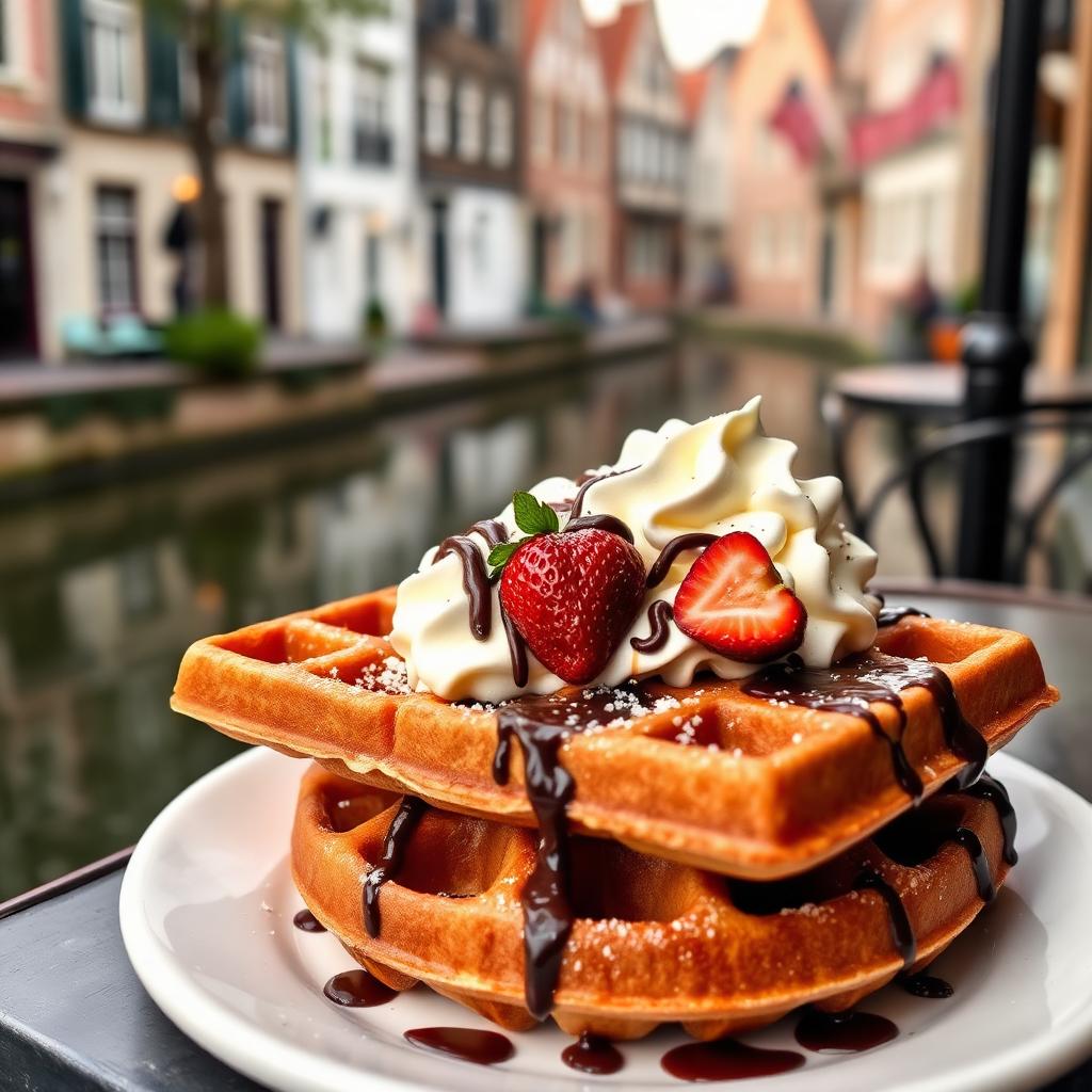 Belgian waffles by the canal