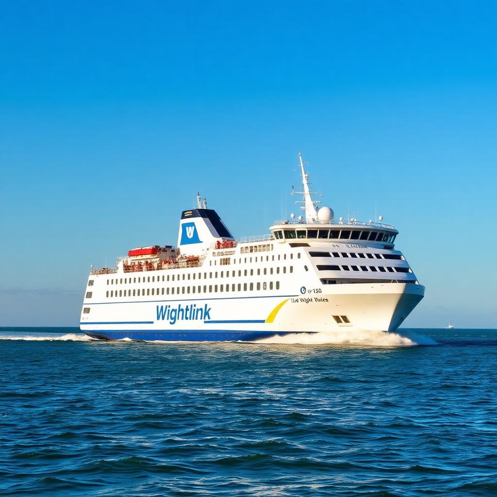 Wightlink ferry crossing the Solent