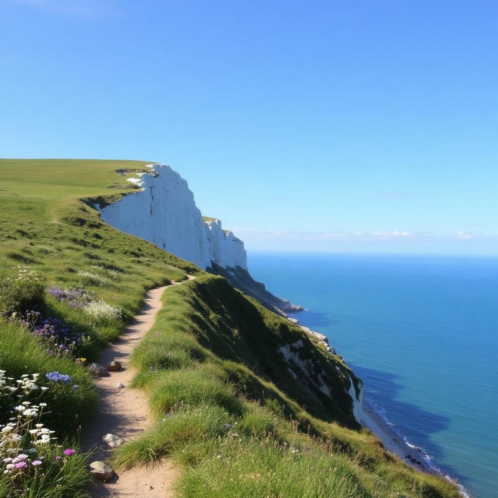 Cliff path along Tennyson Down